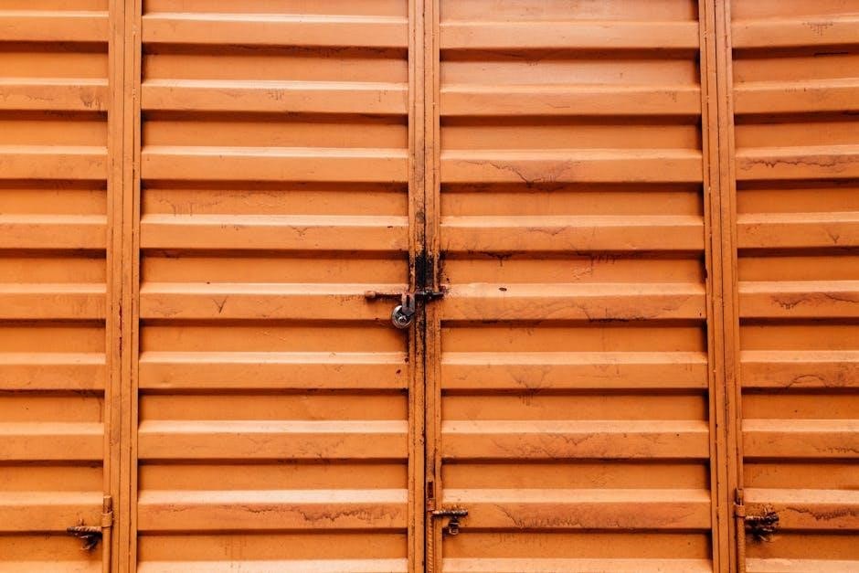 how to lock garage door manually